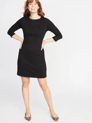 Ponte-Knit Sheath Dress for Women | Old Navy (US)