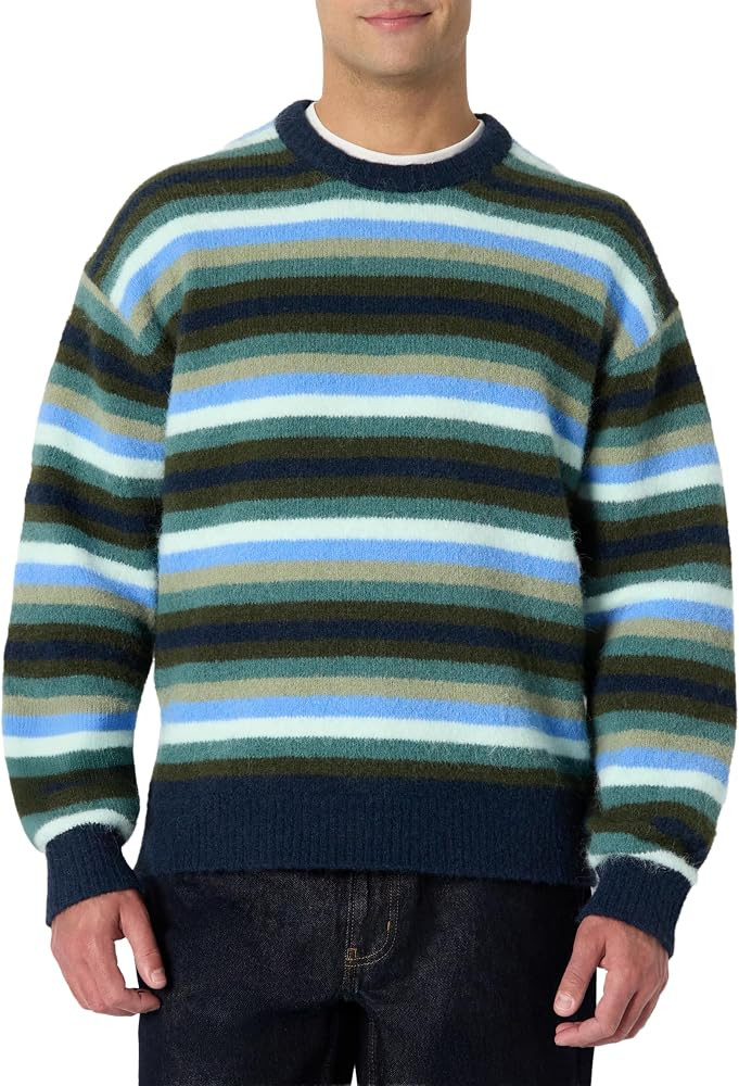 Amazon Essentials (Demi's Pick) Men's Relaxed-Fit Faux Mohair Crewneck Pullover Sweater | Amazon (US)