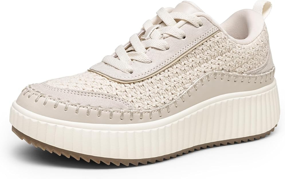 DREAM PAIRS Women Chunky City Tweed Comfortable Casual Platform Fashion Sneaker | Amazon (US)