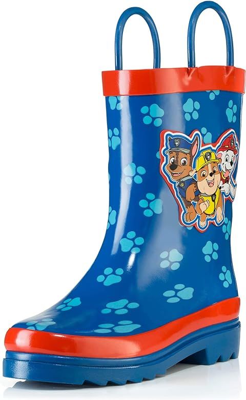 Nickelodeon Kids Boys' Paw Patrol Character Printed Waterproof Easy-On Rubber Rain Boots (Toddler... | Amazon (US)