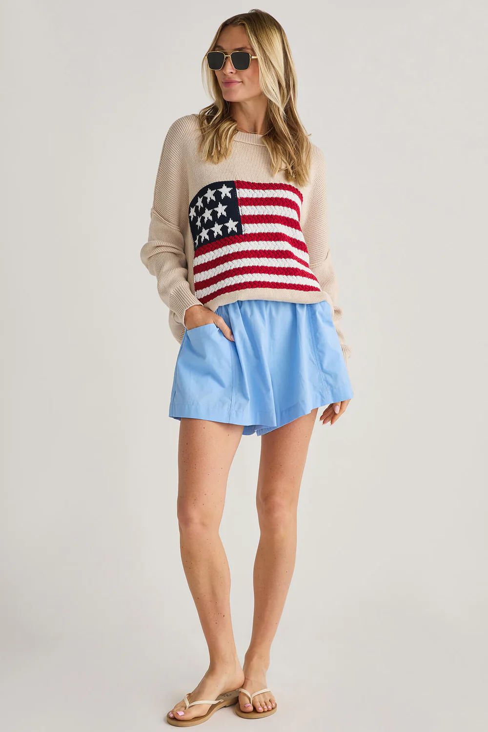 Miracle Crochet Flag Knit Sweater | Social Threads