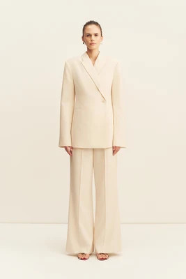 ASHER HOURGLASS BLAZER - WHITE SWAN | Shona Joy