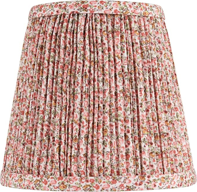 4" Top x 6" Bottom x 5 1/2" High x Print Lamp Shade Replacement Small Mini Pink Red Empire Round ... | Amazon (US)
