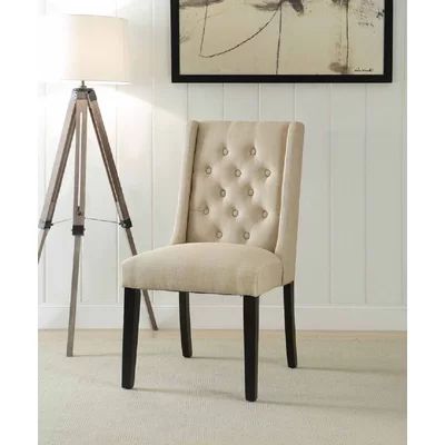Dejesus Upholstered Dining Chair Alcott Hill® Upholstery Color: Tan | Wayfair North America