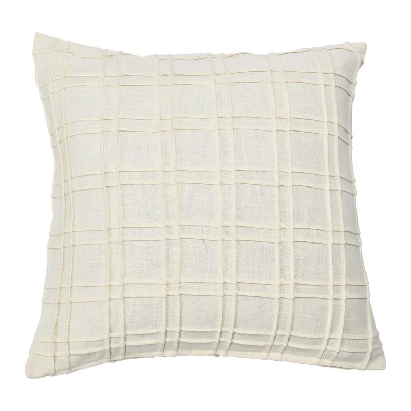 Monochrome Pleated Check Pillow | Wayfair North America