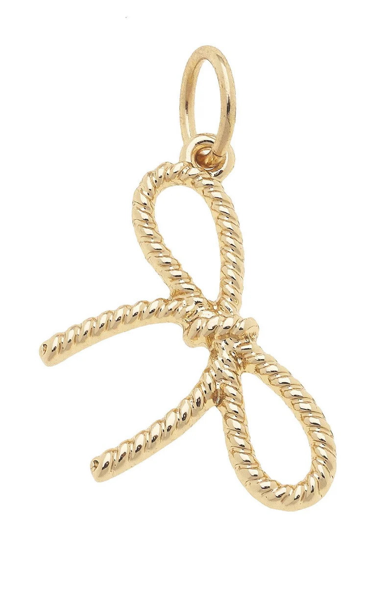 PREORDER 2/17: Rope Bow Charm in Shiny Gold | CANVAS