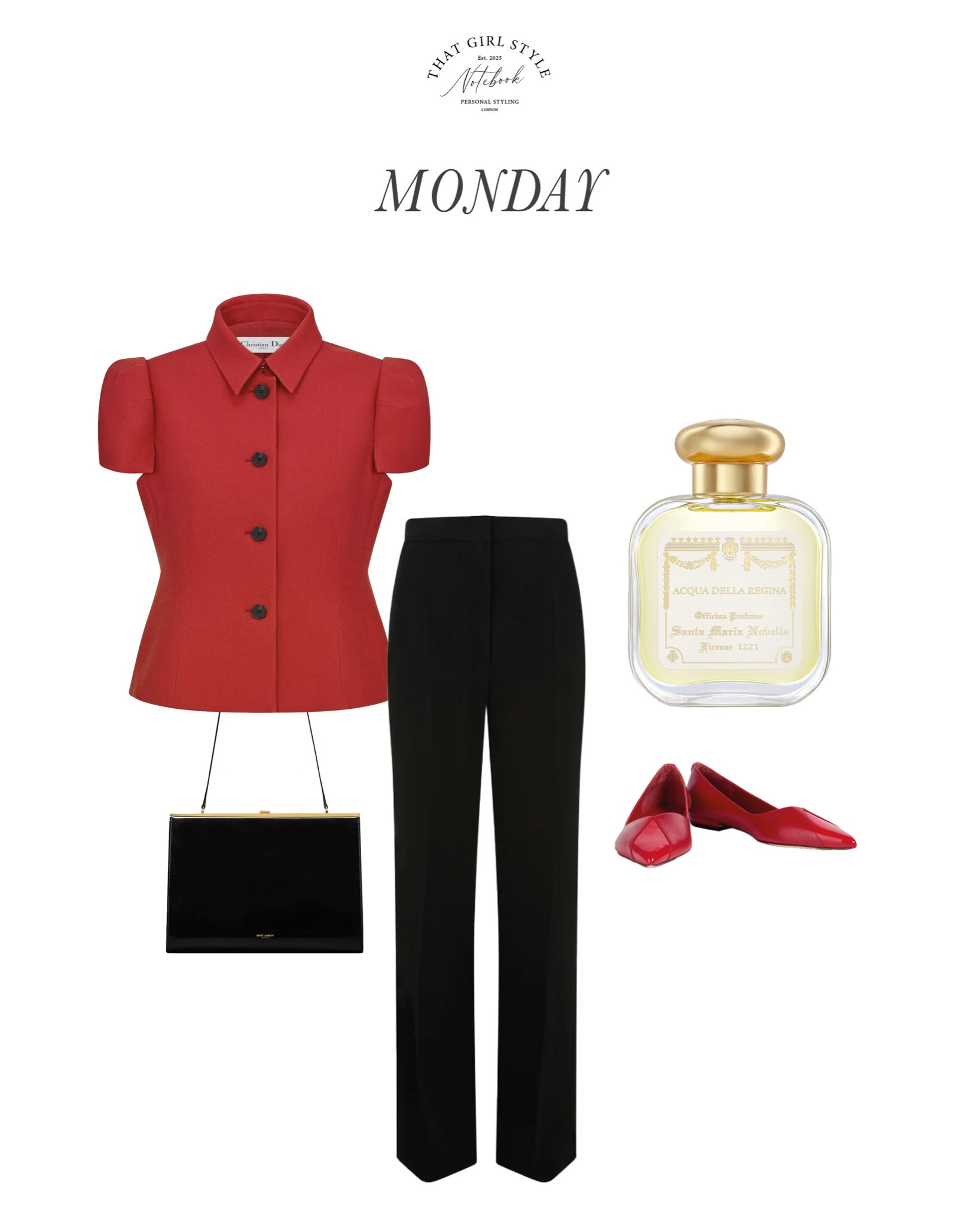 Look 92 | Top Christian Dior, Trousers Max Mara, Bag Saint Laurent, Shoes Tory Burch

#LTKwinter #LTKstyletip #LTKluxury