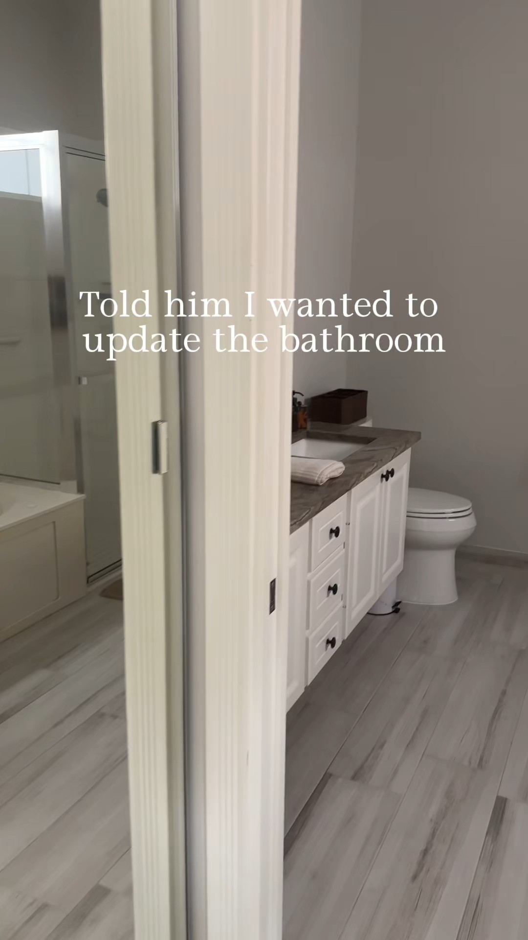Primary bathroom remodel!! Can’t believe it’s finally done! I am so obsessed with the tile in the shower and how much brighter and bigger the bathroom feels! #bathroominspo #bathroomremodel #organicmodernbathroom #bathroommakeover #bathroomdesign 

#LTKHome #LTKFindsUnder100 #LTKSaleAlert