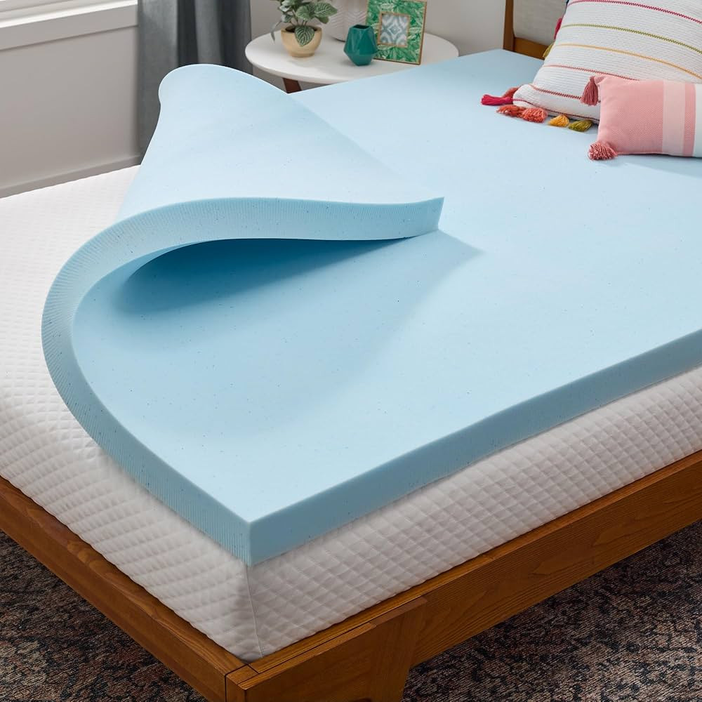Linenspa Memory Foam Mattress Topper - 3 Inch Gel Infused Memory Foam - Plush Feel - Cooling and ... | Amazon (US)