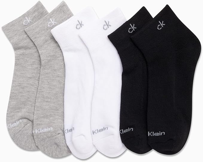 Calvin Klein Women's Athletic Sock - Cushion Quarter Cut Ankle Socks (6 Pack) | Amazon (US)