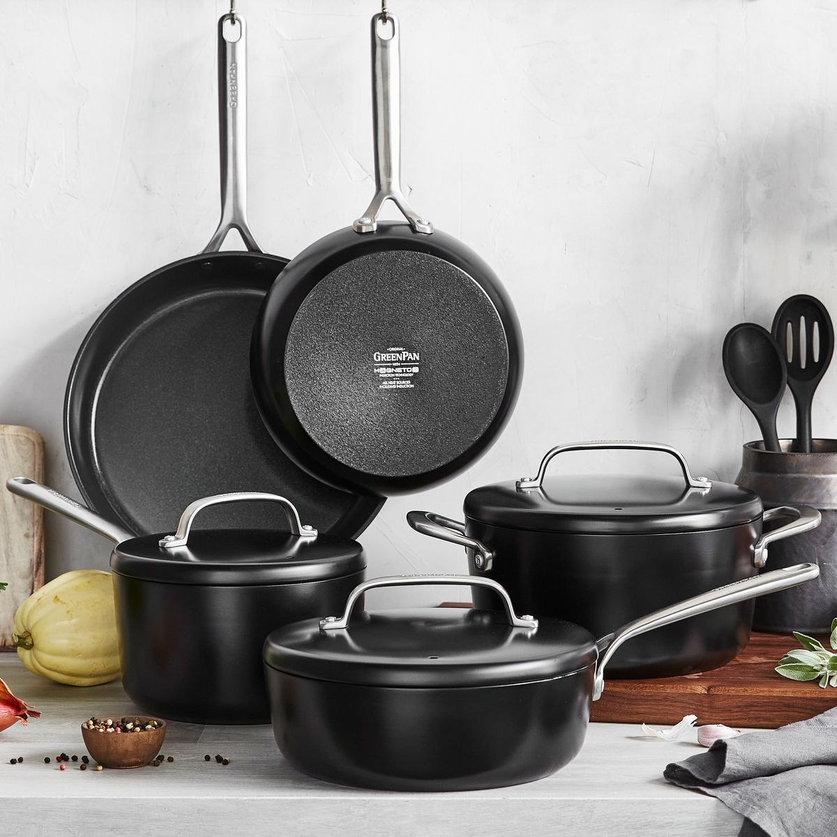 Hudson Ceramic Nonstick 8-Piece Cookware Set | GreenPan