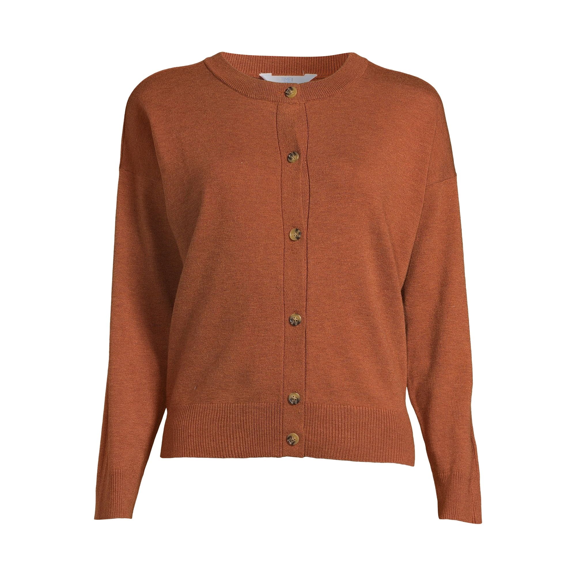 Time and Tru Women's Button Front Cardigan Sweater, Lightweight | Walmart (US)