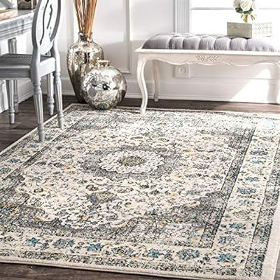 nuLOOM Traditional Fancy Verona Vintage Persian Area Rug, 3' x 5', Grey | Amazon (US)