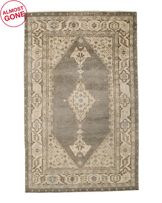 6x9 Wool Blend Hand Knotted Rug | TJ Maxx