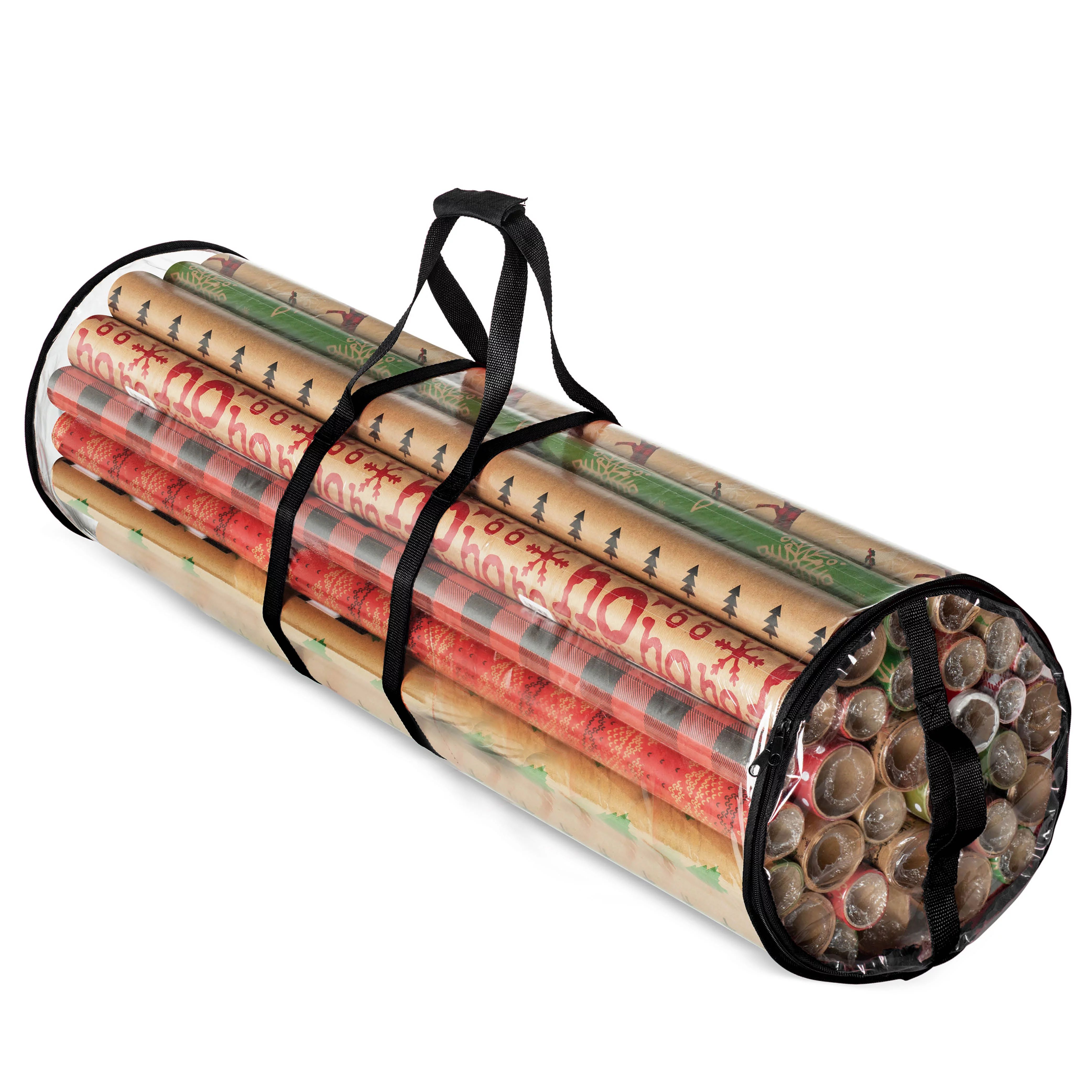 Christmas Wrapping Paper Storage Bag - Fits 14 to 20 Standard Rolls Upto 40"- Slim Design Underbe... | Walmart (US)