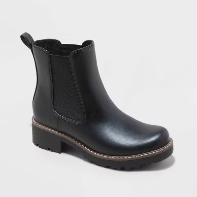 Women's Celina Chelsea Boots with Memory Foam Insole - Universal Thread™ Black 7.5 | Target