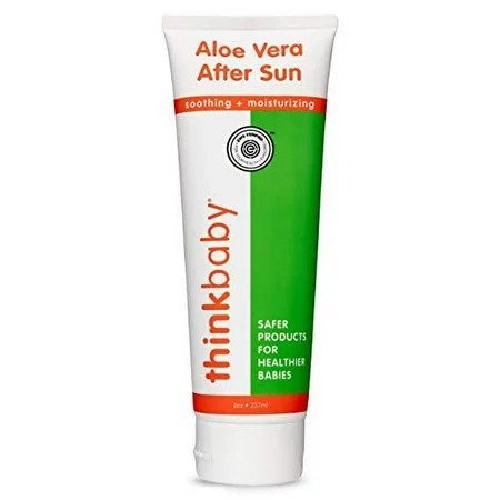 Thinkbaby Aloe Vera After Sun Relief Gel - EWG Verified Natural After Sun Skincare for Face & Body - Hydrating Soothing Moisturizing Sunburn Solution for Babies & Toddlers 8oz | Walmart (US)