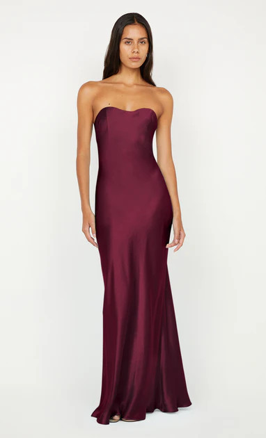 CINDER STRAPLESS MAXI DRESS - PLUM | Bec & Bridge (Global)