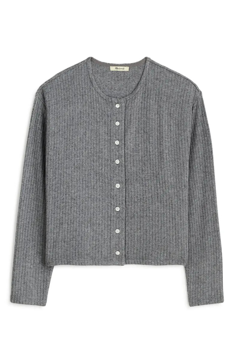 Relaxed Rib Button Front Cardigan | Nordstrom Rack