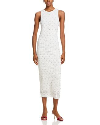 AQUA Rhinestone Knit Midi Dress - Exclusive  | Bloomingdale's Women | Bloomingdale's (US)