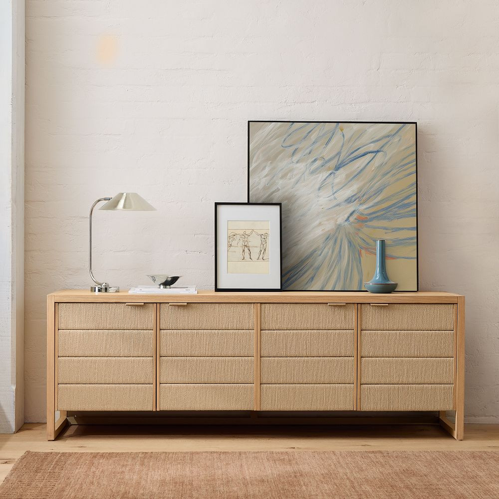 Kody Wood & Paper Cord Media Console (72") | West Elm (US)