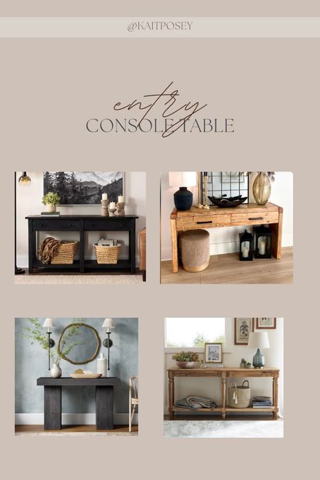 Entry / console tables UNDER $500. 

P.s. The bottom left is from World Market

 

#LTKfindsunder100 #LTKhome