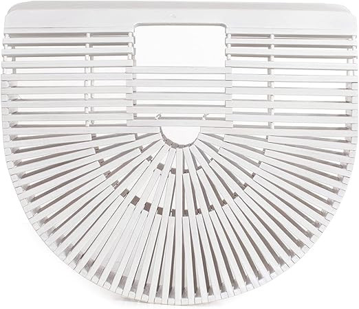 RULER TRUTH Women's Bamboo Handbag by Handmade Straw Bag,Tote Bamboo Purse Natural Basket Bag for... | Amazon (US)