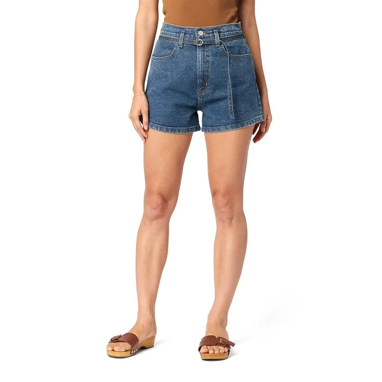 Levi Strauss Signature Women's Vintage A-Line Belt Shorts, Sizes 0-14 | Walmart (US)