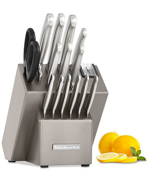 KitchenAid KKFSS16CS Architect Series 16-Pc. Stainless Steel Cutlery Set, Created for Macy's & Re... | Macys (US)