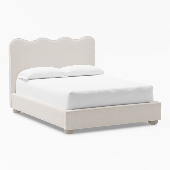Millie Wavy Upholstered Classic Bed | Pottery Barn Teen
