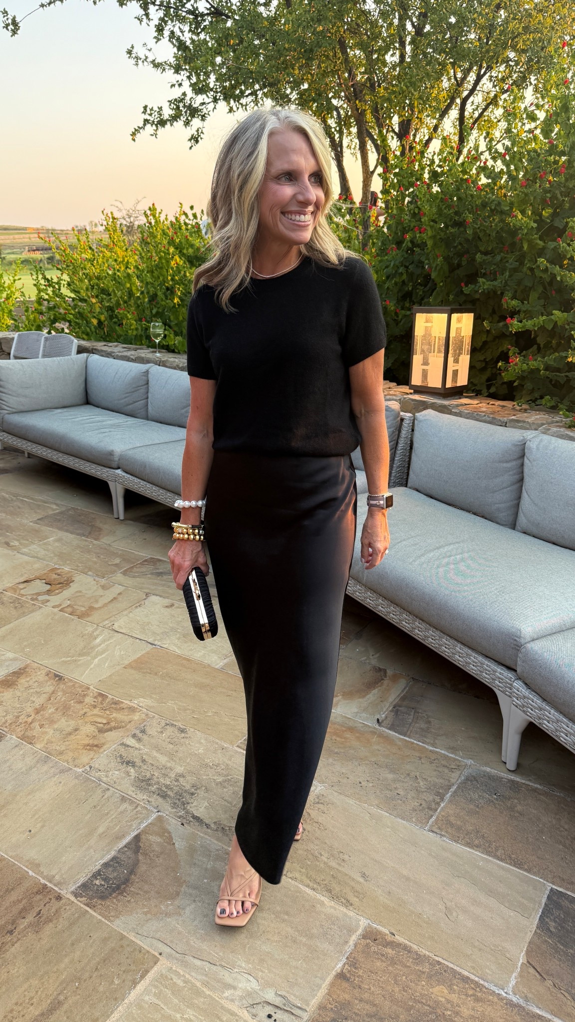 Quince silk and cashmere for everyday or special occasion. Wearing XS sweater/small skirt 

#LTKOver40 #LTKParties #LTKFindsUnder100