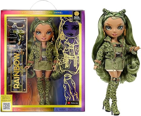Rainbow High Olivia- Camo Green Fashion Doll. Fashionable Outfit & 10+ Colorful Play Accessories.... | Amazon (US)