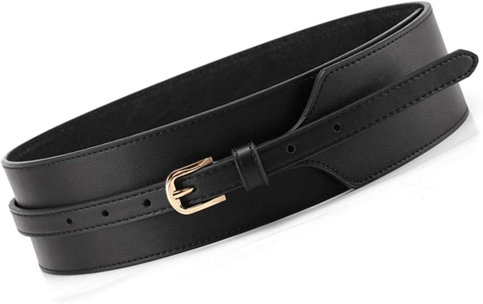 Toptim Women Wide Knotted Belt Design Windbreaker PU Leather Waistbands Simple Wild Belt | Amazon (US)