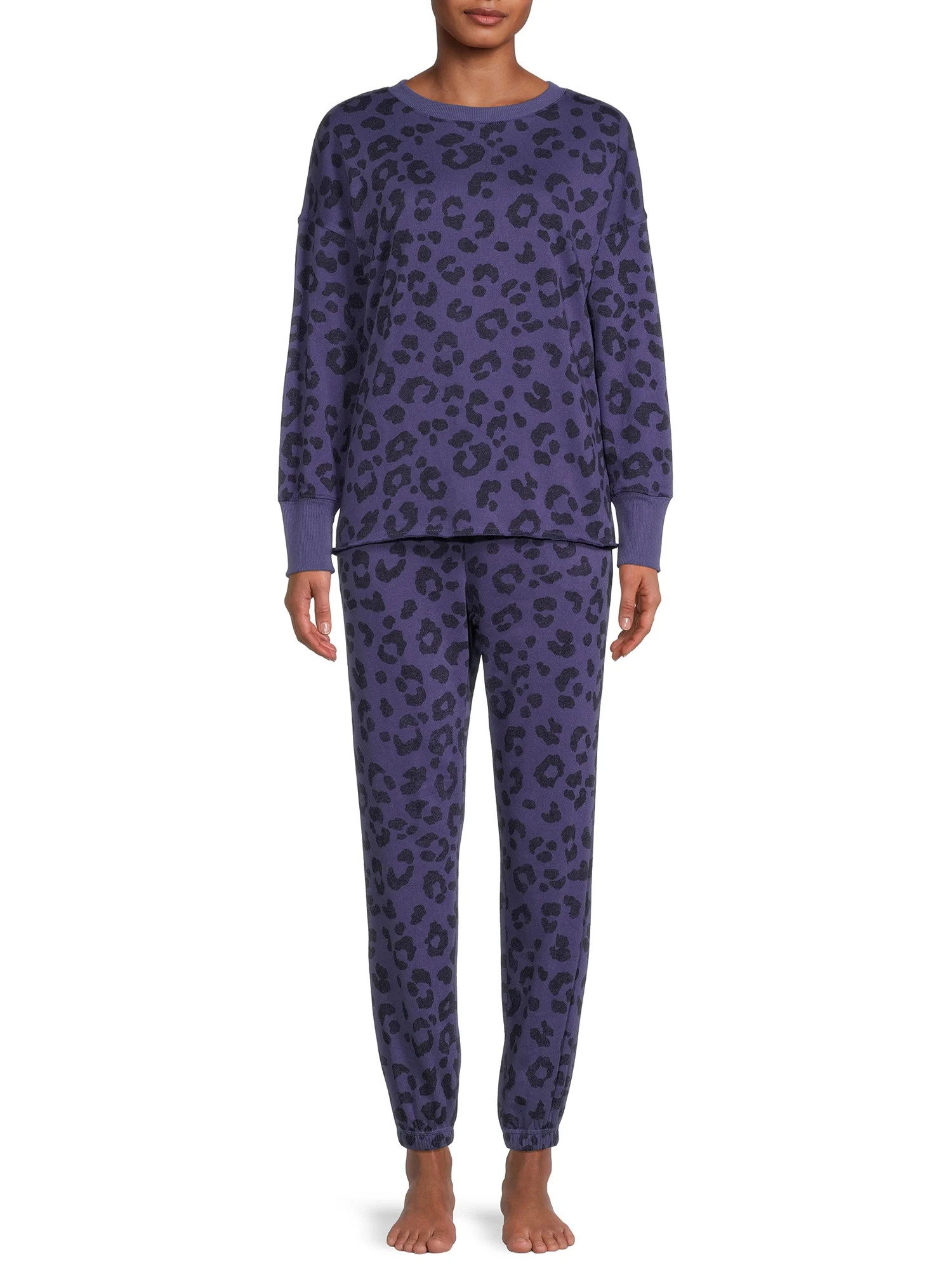 Secret Treasures Women's and Women's Plus Sleep Top and Cuffed Pants, 2-Piece | Walmart (US)