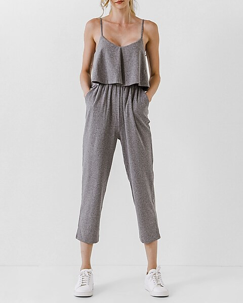 LAVEN Knit Sleeveless Jumpsuit | Express
