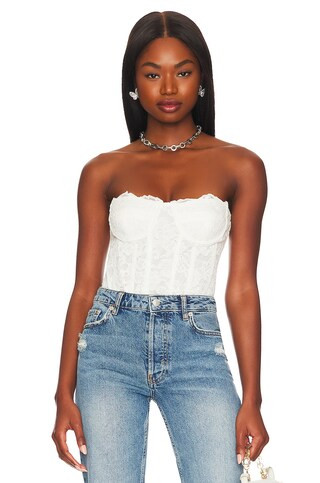 Bardot Oskar Bodysuit in Orchid White from Revolve.com | Revolve Clothing (Global)