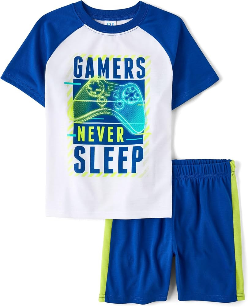 The Children's Place Boys Sleeve Top and Shorts,2 Piece Pajama Set | Amazon (US)
