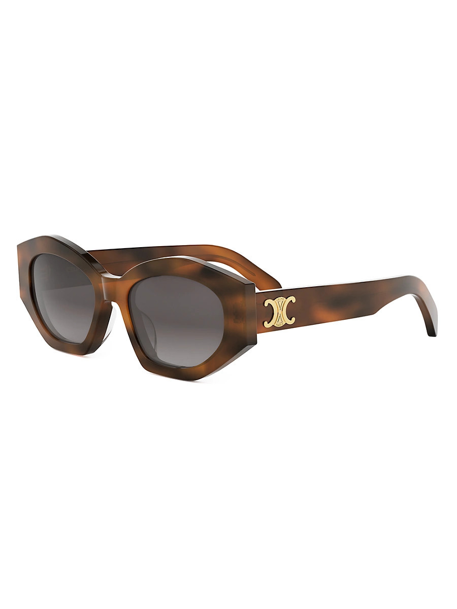 Women's Triomphe Cat-Eye Sunglasses - Blonde Havana Gradient Brown | Saks Fifth Avenue