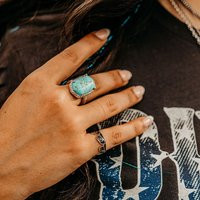 Turquoise Stone Ring | Etsy (US)