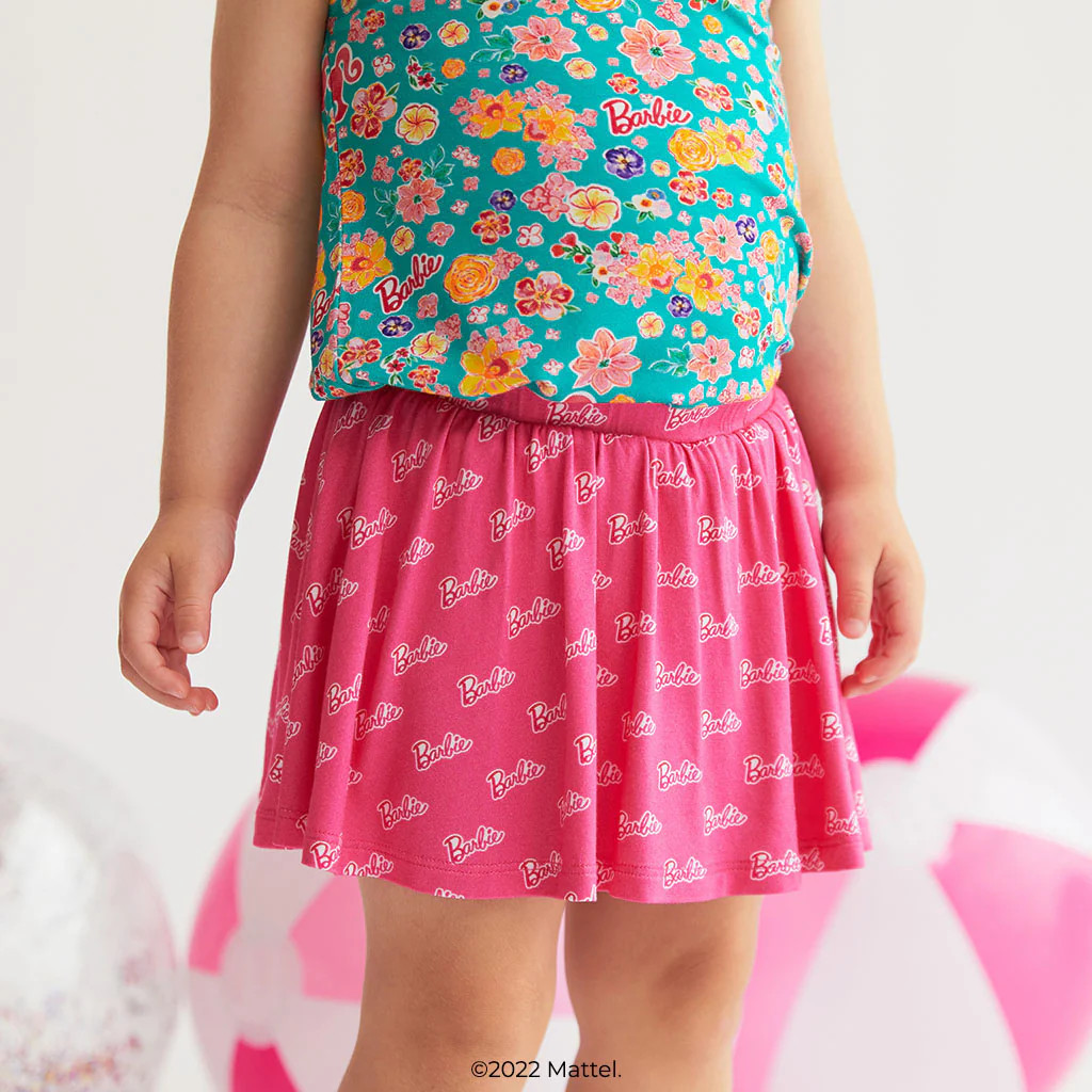 Pink Toddler Girl Skort | Barbie™ | Posh Peanut