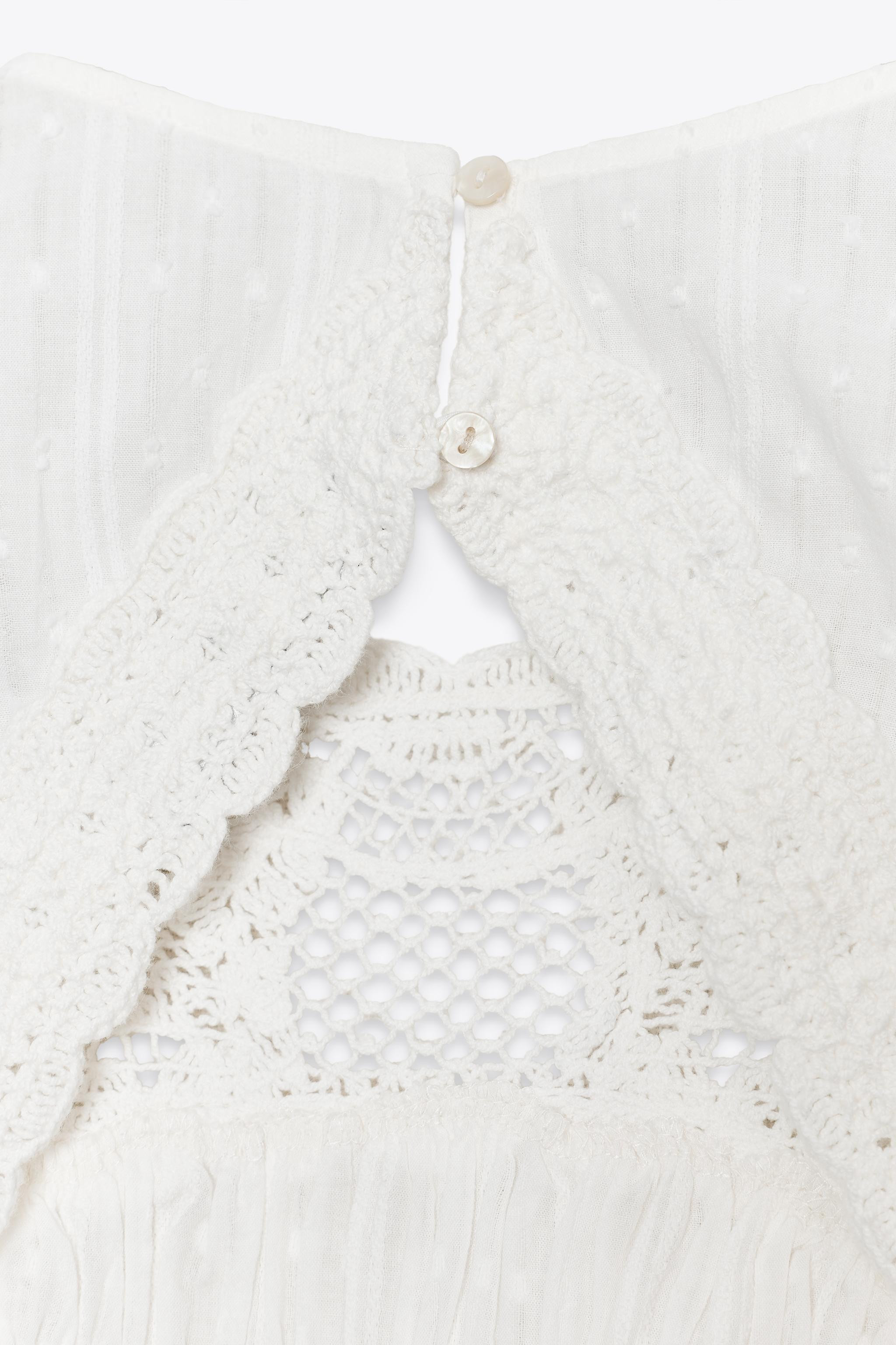 OPEN BACK CROCHET COMBINATION TOP | Zara US
