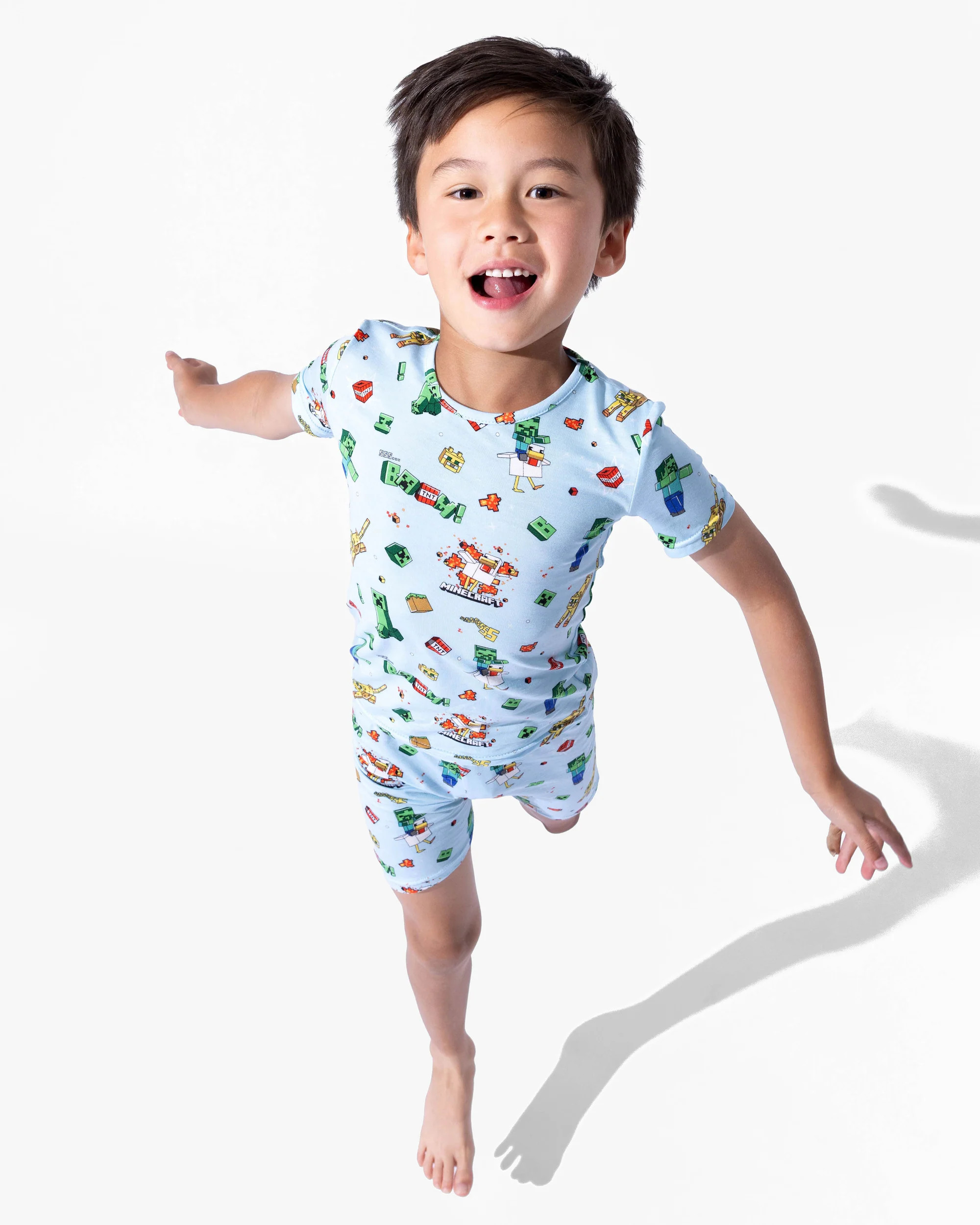 Minecraft: Chicken Jockey Bamboo Kids Pajama Short Set | Bellabu Bear