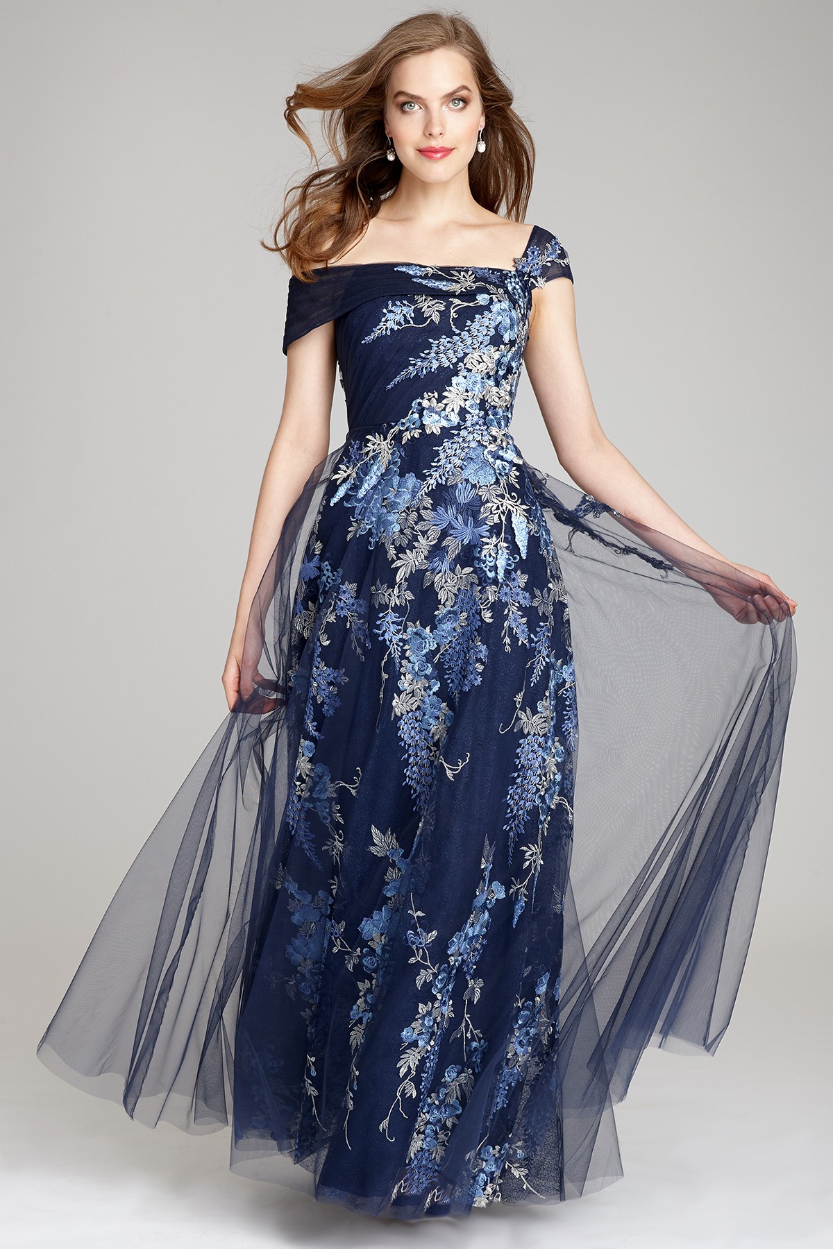 floral chiffon mother of the bride dresses