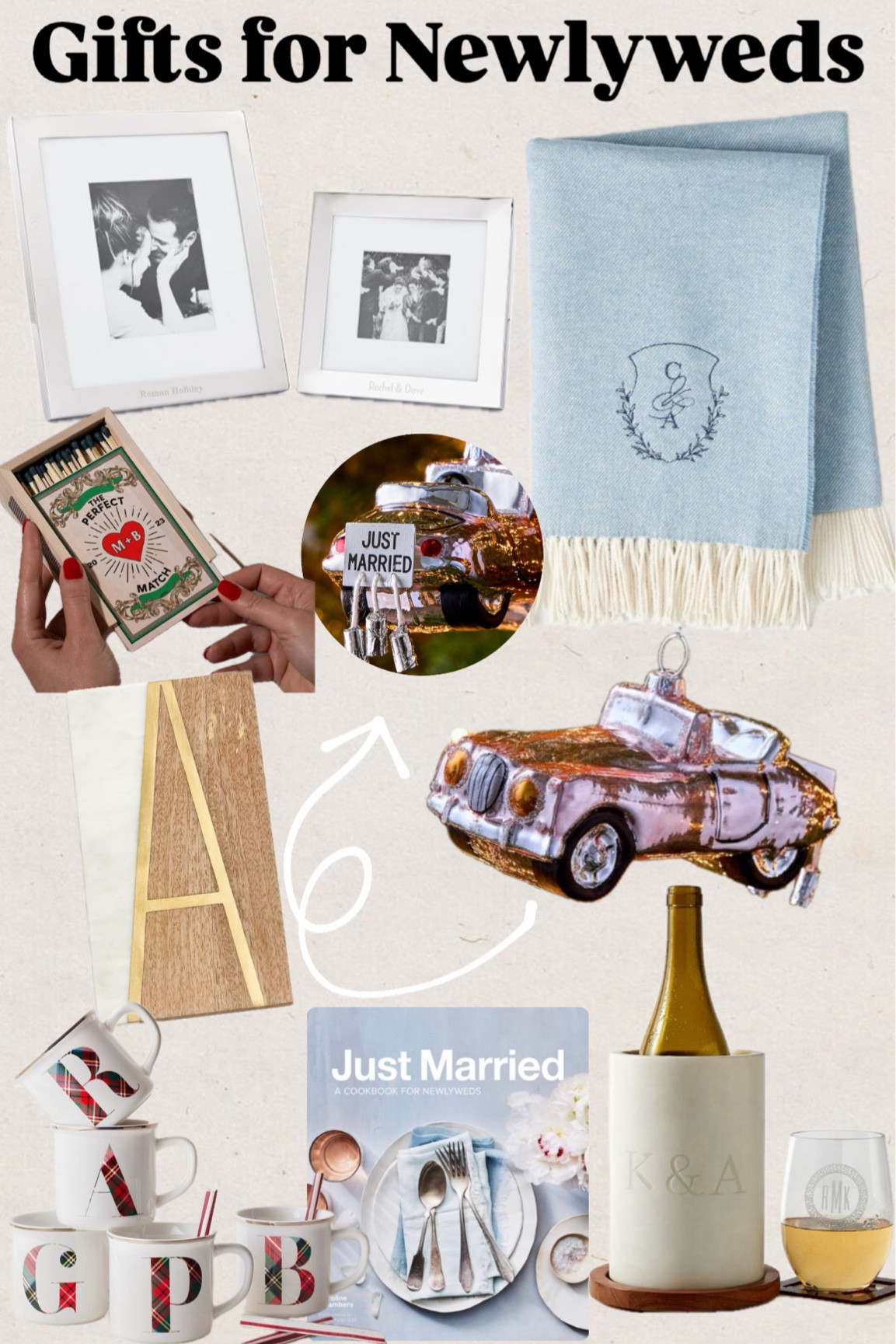 Gifts for newlyweds
Throw blanket
Custom gift
Christmas gift
Just married ornament
Cheese board
Monogrammed gift
Wine chiller
Cookbook

#LTKGiftGuide #LTKFindsUnder100 #LTKSaleAlert