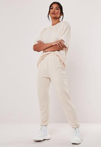 Stone Jersey T Shirt And Joggers Co Ord Set | Missguided (UK & IE)