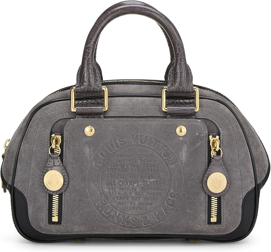 Amazon.com: Louis Vuitton, Pre-Loved Grey Suede Stampbag PM, Grey : Luxury Stores | Amazon (US)
