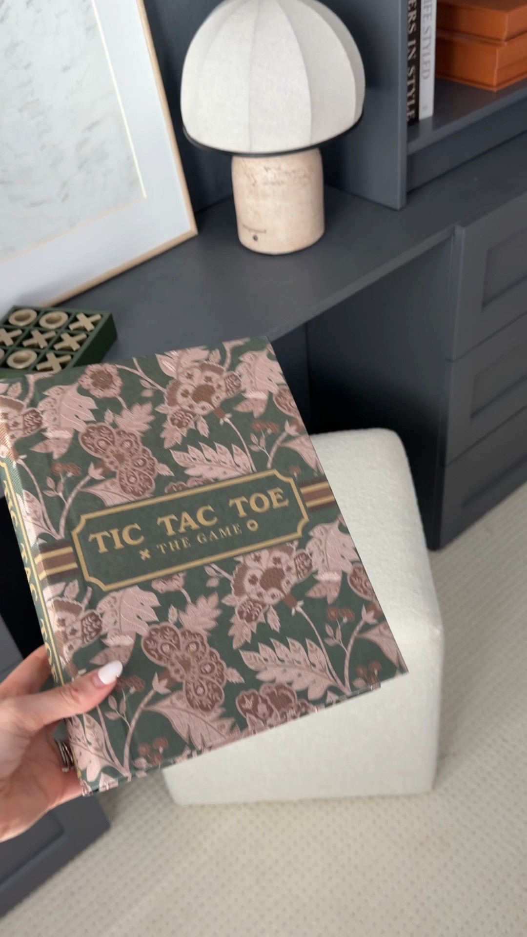 This Walmart tic-tac-toe board game book could not be cuter and perfect for shelf styling or coffee table styling!

#LTKHome