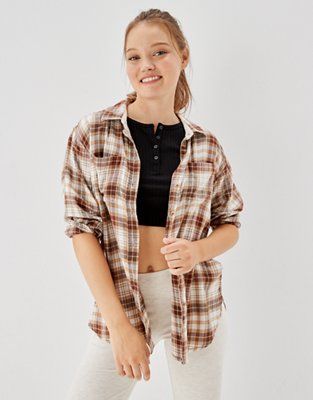 AE Oversized Flannel Shirt | American Eagle Outfitters (US & CA)