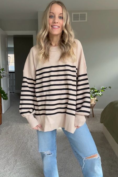 Oversized striped sweater

#amazon

#LTKstyletip