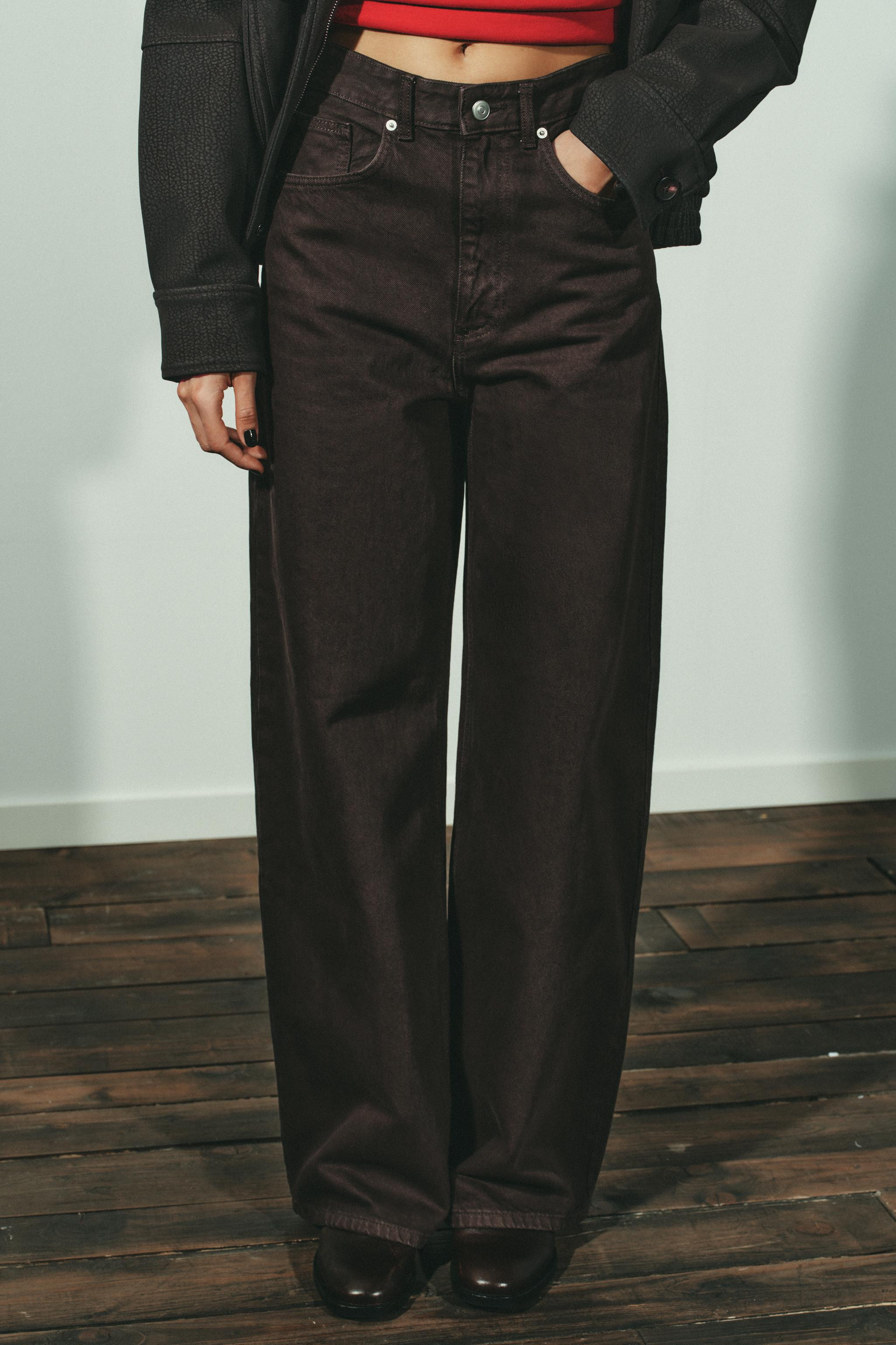 TRF EXTRA WIDE LEG HIGH WAIST JEANS | Zara US